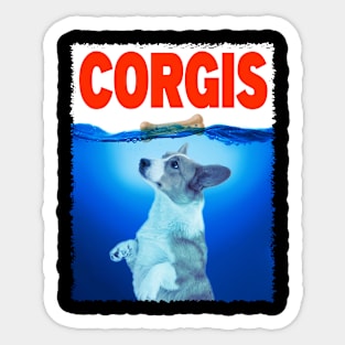 Corgi Love Trendy Tee for Fans of These Lovable Dogs Sticker